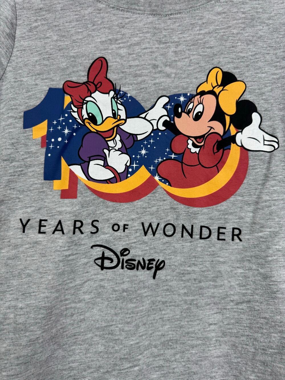Disney Girls Shirt 100 Years of Wonder with Minnie and Daisy, Size 7/8